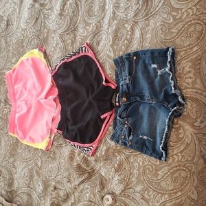 3 pairs of Girls shorts, size 14.